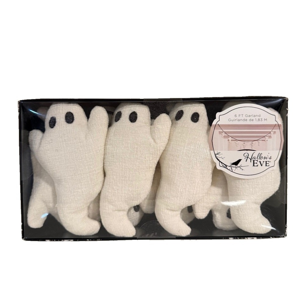 New Hallows Eve Halloween 6 Ft. Felt Garland Ghosts Spooky
